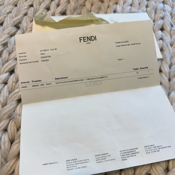 Authentic FENDI 2015 Zucca Pink cyclamin & Tobacco
Mini Pouch wt box and tags - Picture 8 of 16